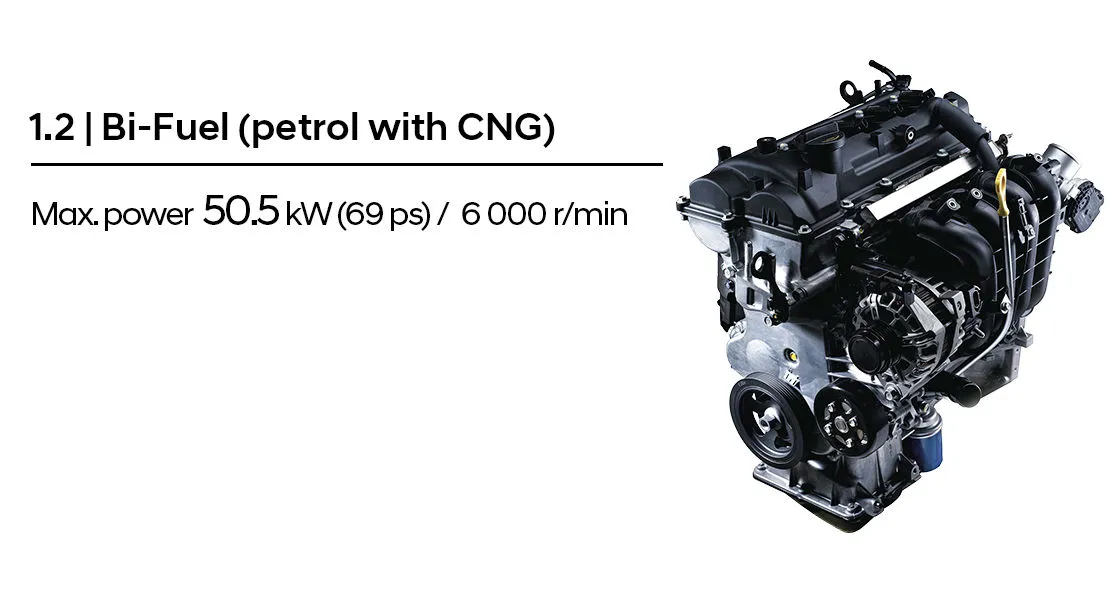 1.2l Bi-fuel petrol with CNG