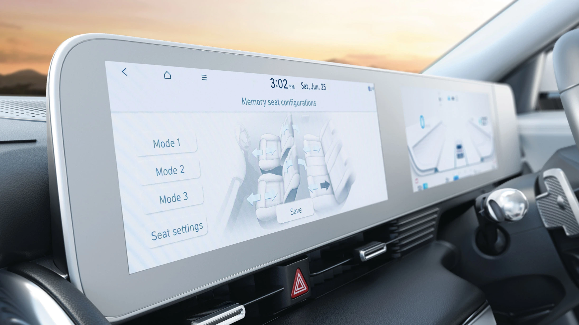 Memory seat configuration